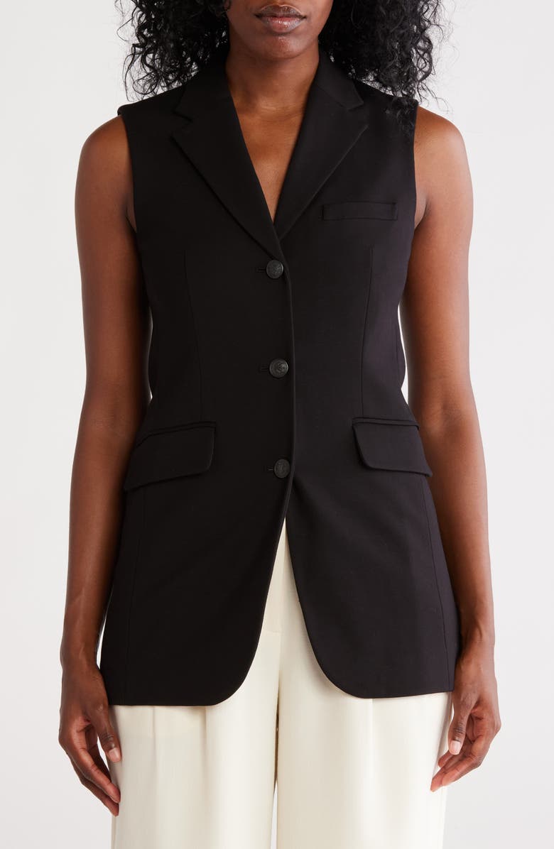 rag & bone Cadence Ponte Vest, Main, color, Black