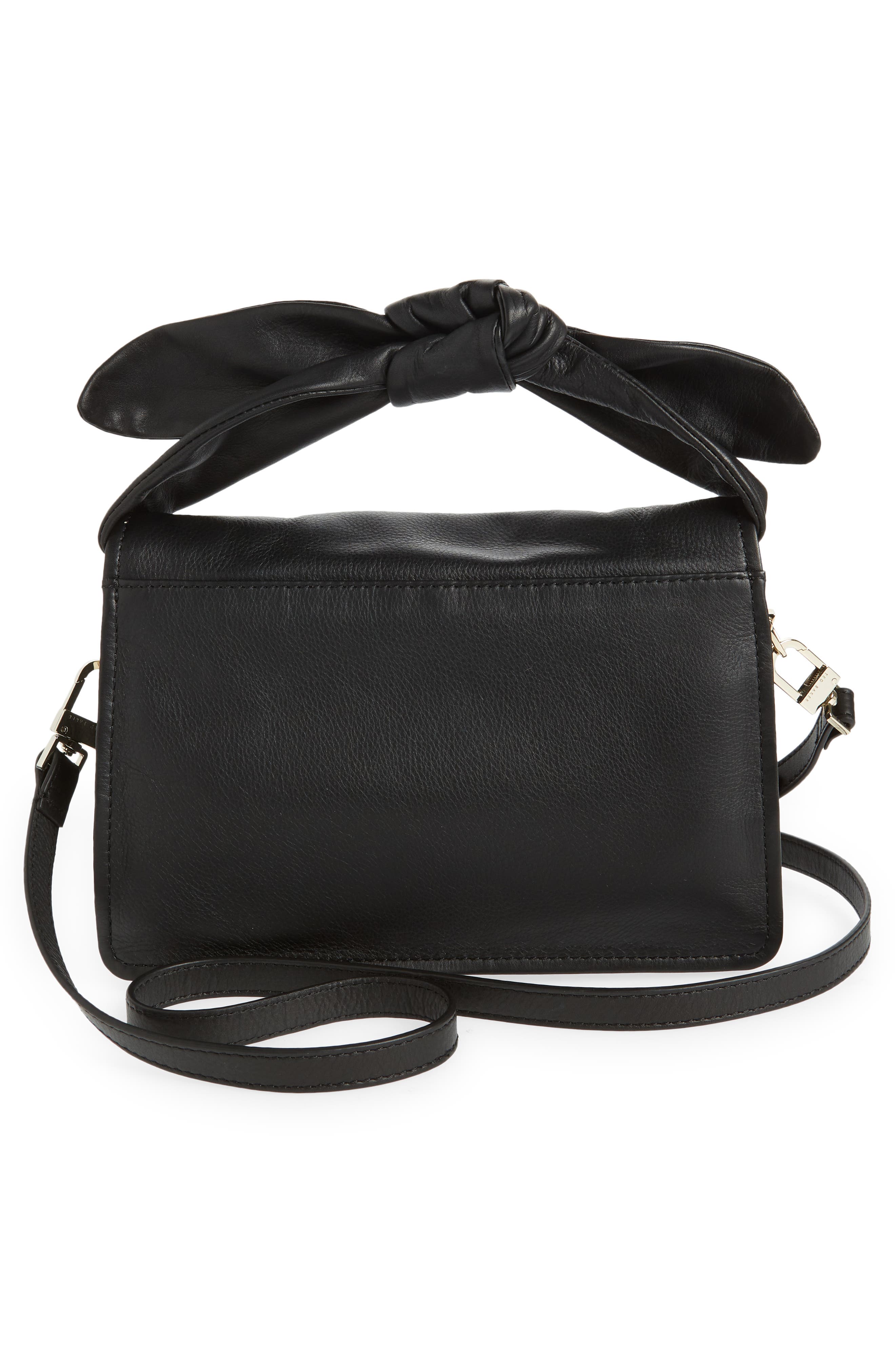 Ted Baker London Nyalina Knot Bow Leather Shoulder Bag, Alternate, color, 