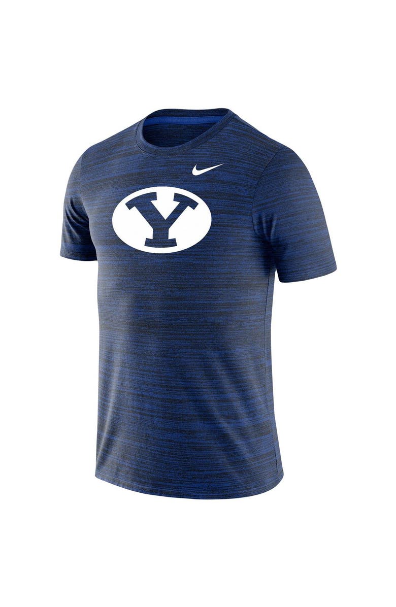 Nike Men's Nike Navy BYU Cougars Team Logo Velocity Legend Performance T-Shirt, Alternate, color,