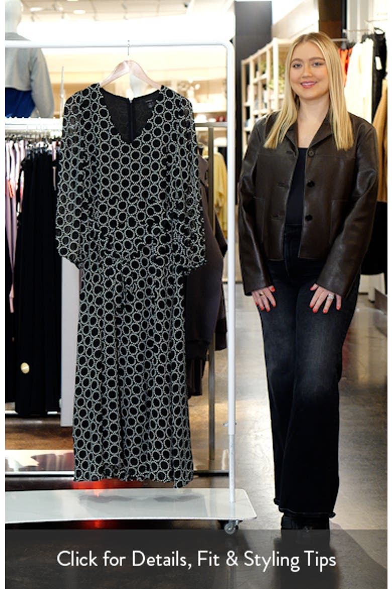 Abstract Print Long Sleeve Dress video