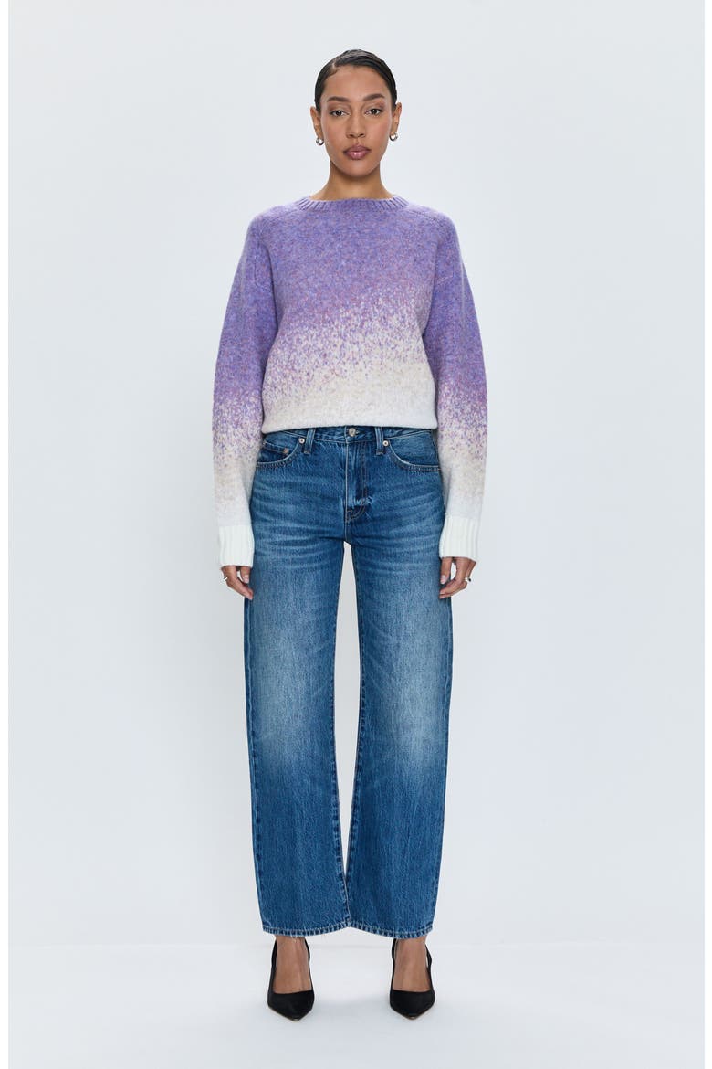 Lexi Distressed Studded Crop Barrel Jeans, Alternate, color, TRANSCEND