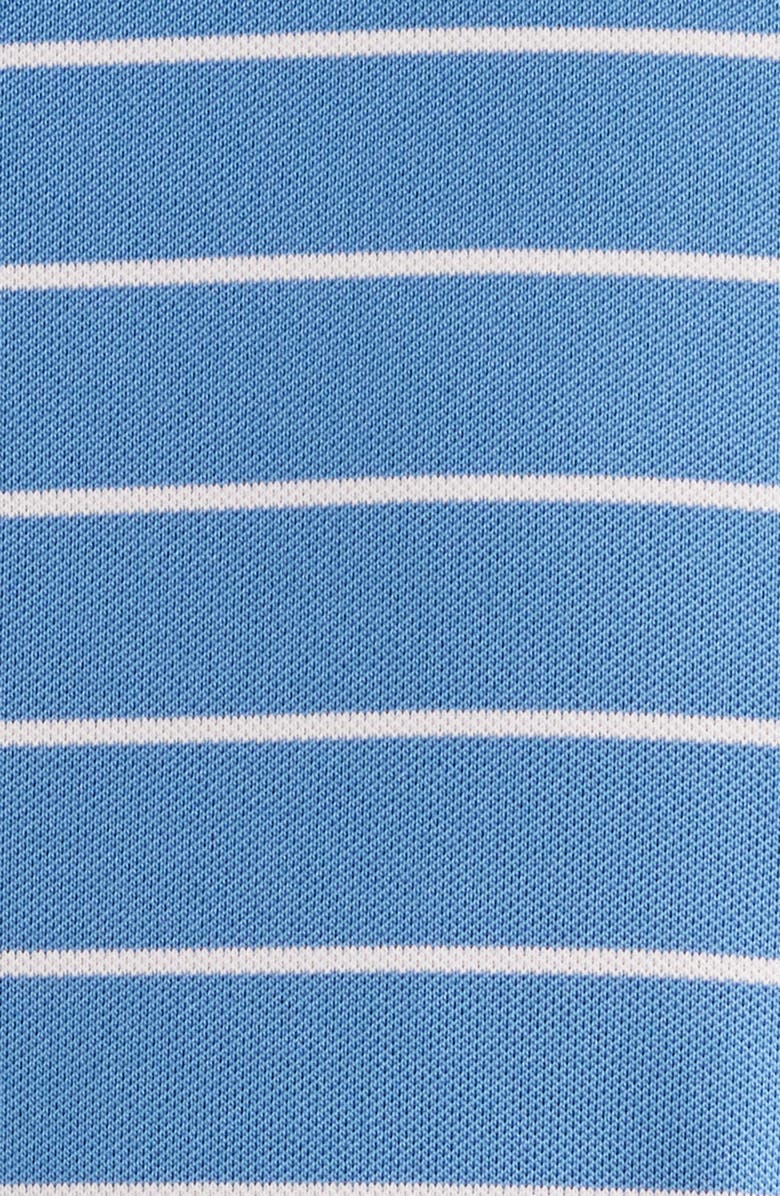 Peter Millar Coda Stripe Performance Piqué Polo, Alternate, color, Lunar Blue