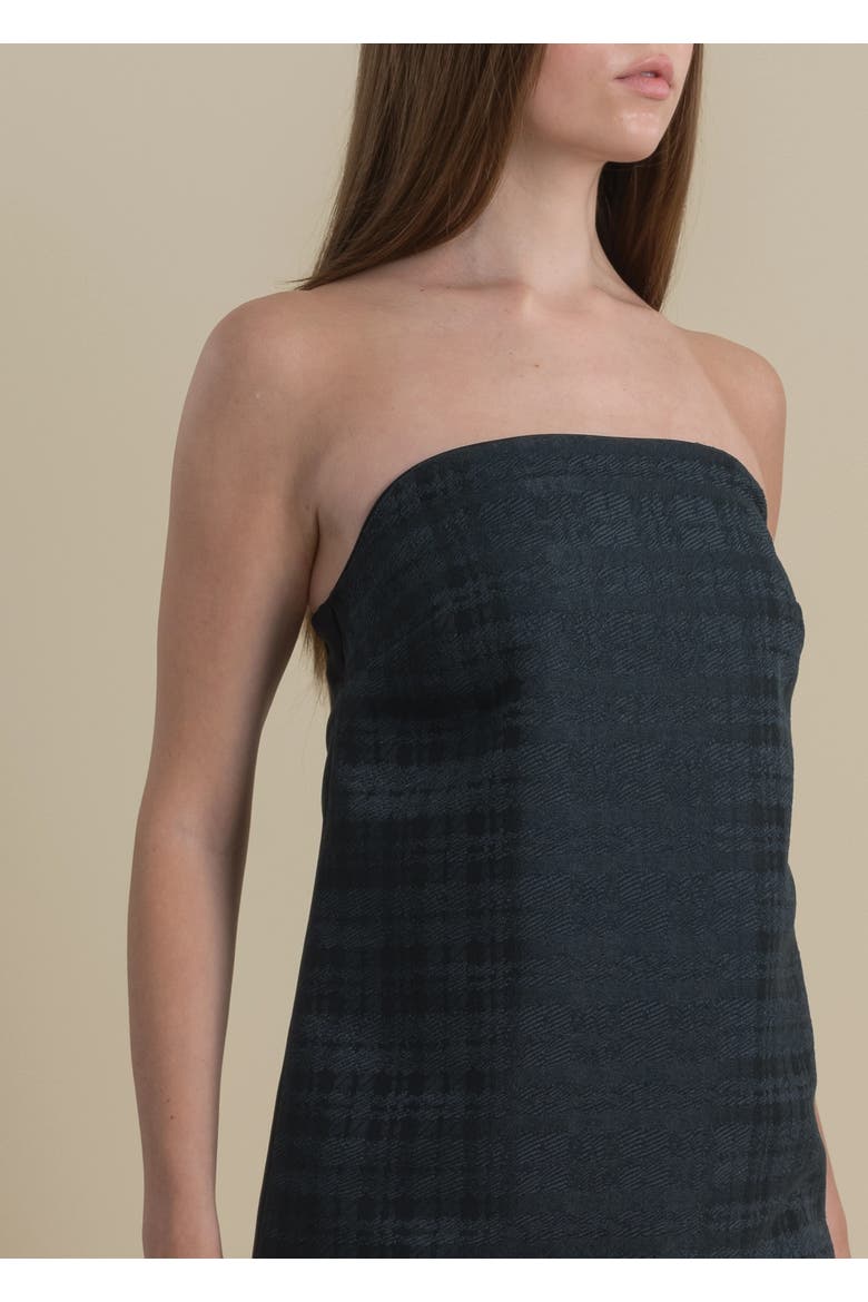 Sophia Plaid Japanese Jacquard Mini Dress, Alternate, color, Emerald Plaid