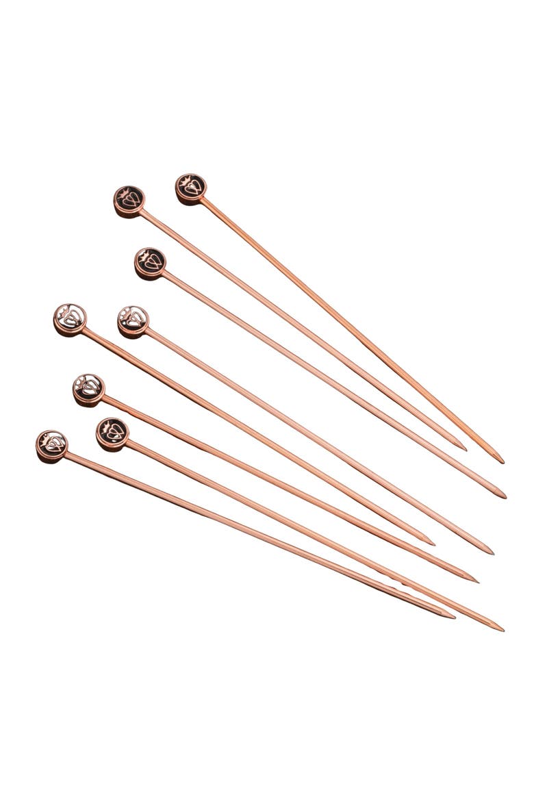 Luckenbooth 8-Pack XL-Cocktail Picks, Main, color, Copper