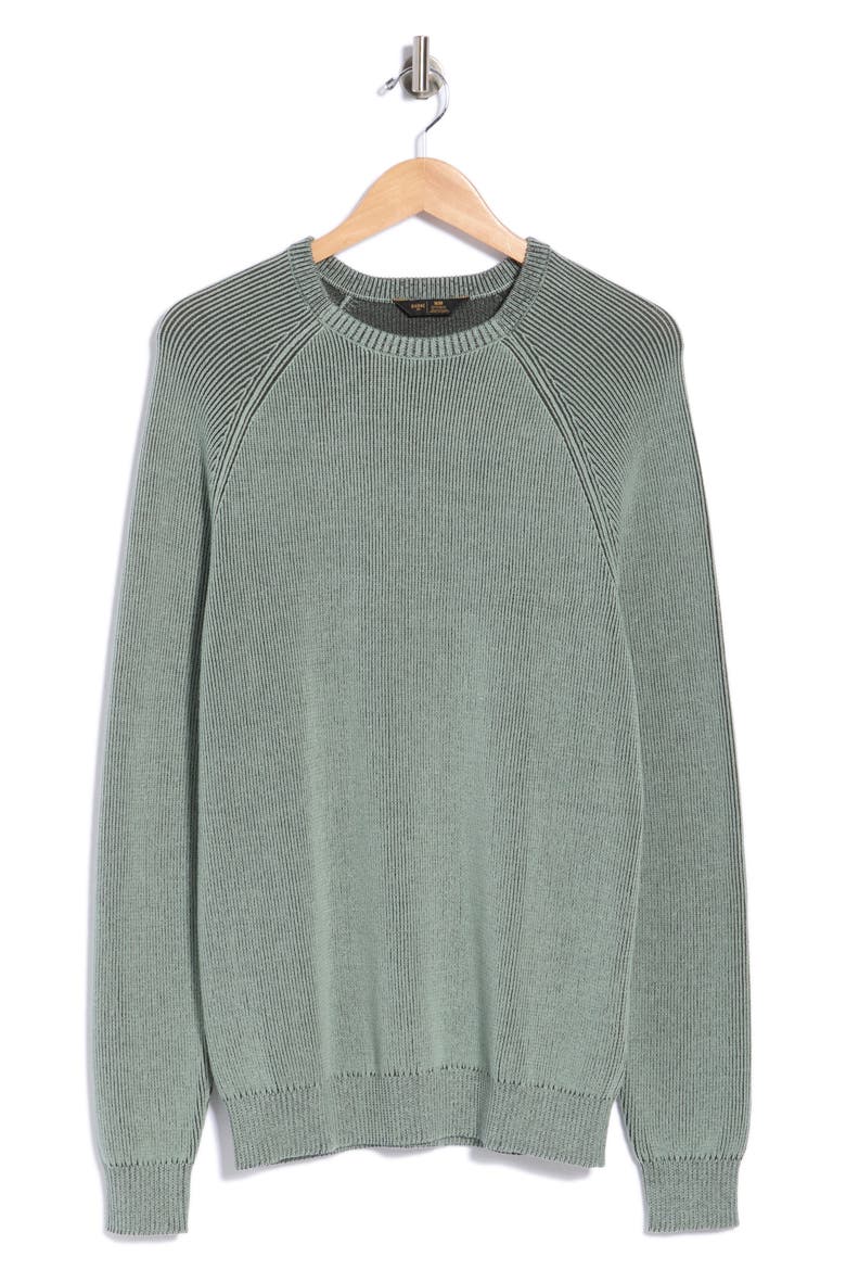 Raglan Sleeve Rib Sweater, Main, color, PINE GRAY
