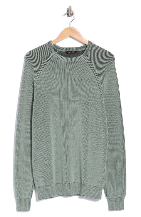 Raglan Sleeve Rib Sweater