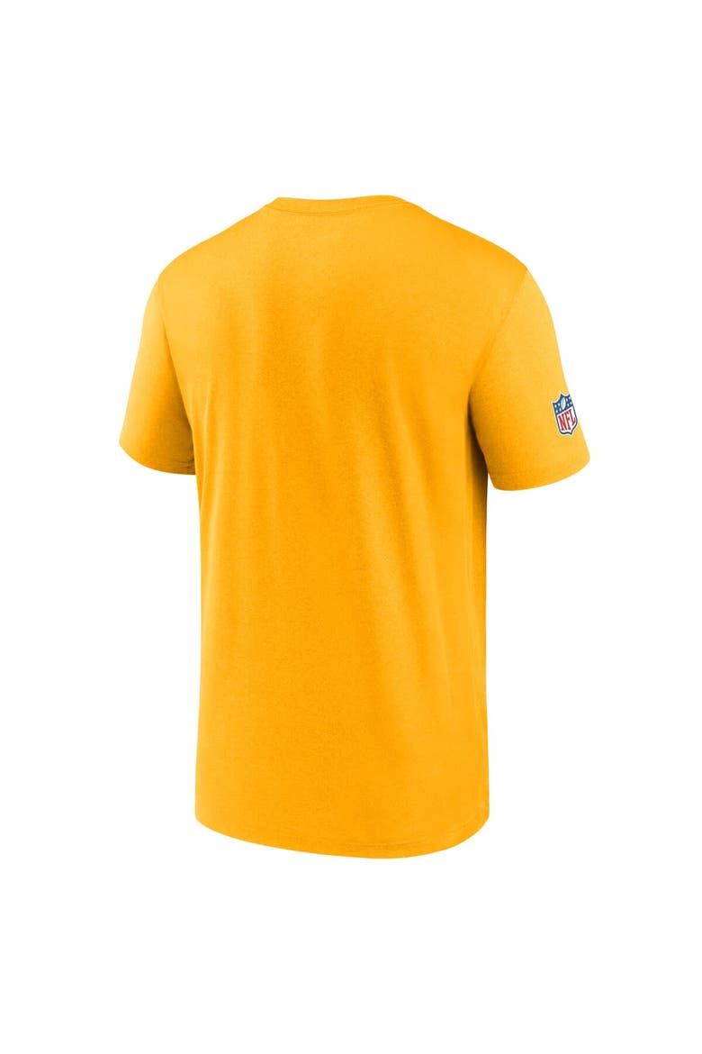 Men's Nike Gold Pittsburgh Steelers Sideline Legend Small Logo Dri-FIT T-Shirt, Alternate, color, Gold