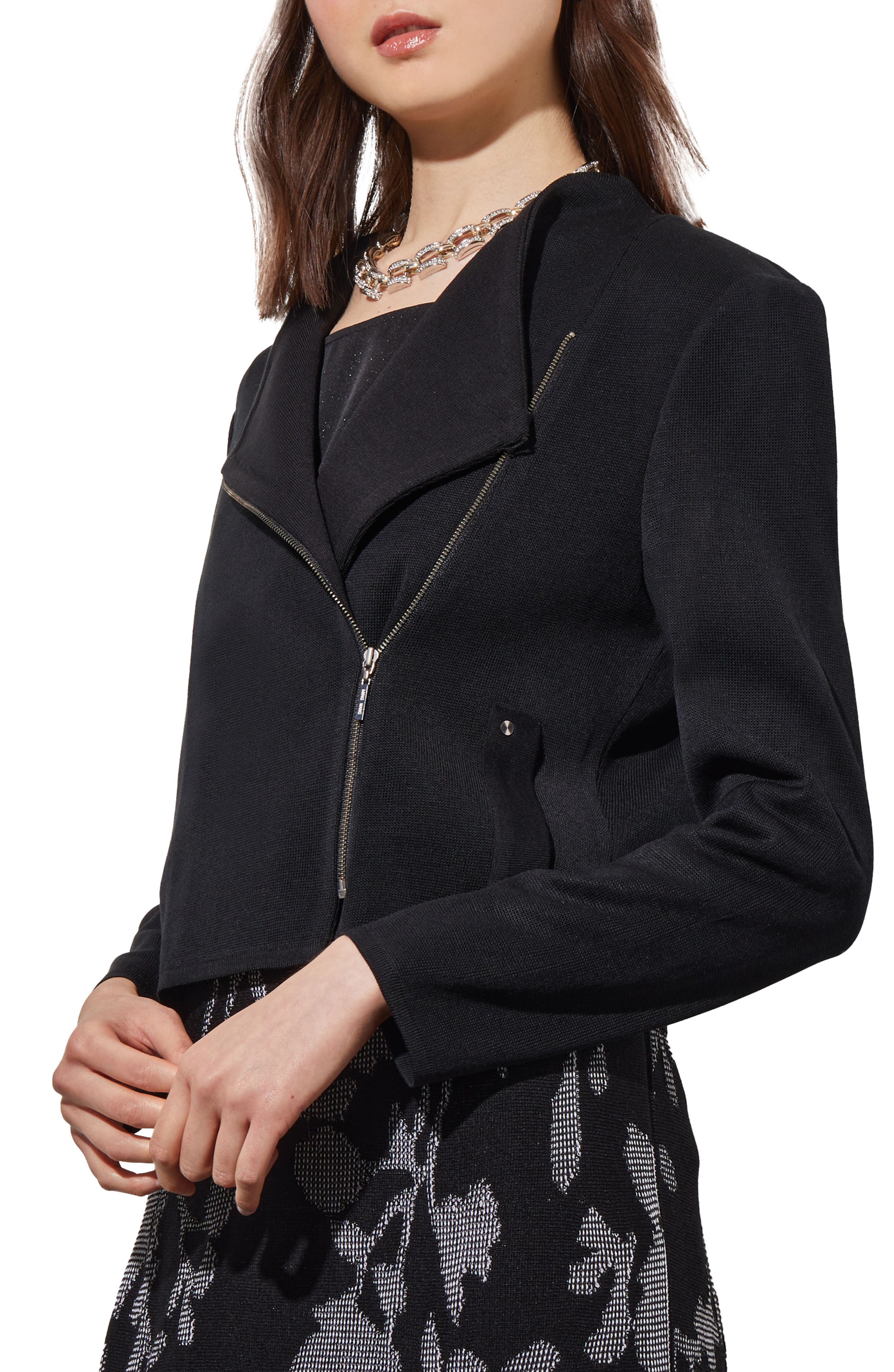 Ming Wang Knit Moto Jacket (Women) | Nordstromrack