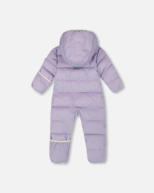 Deux Par Deux Baby Girl One-piece Cloud Compressible Snowsuit Designed For Car Seat In Purple
