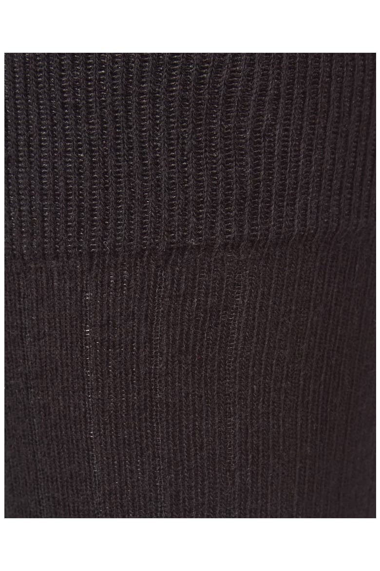 3-Pack Extra Wear Black Ribbed Cotton Blend Socks, Alternate, color, BLACK