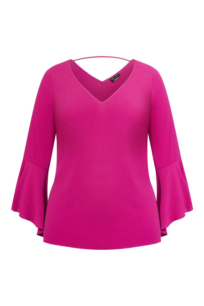 Bell Sleeve Top, Alternate, color, SANGRIA