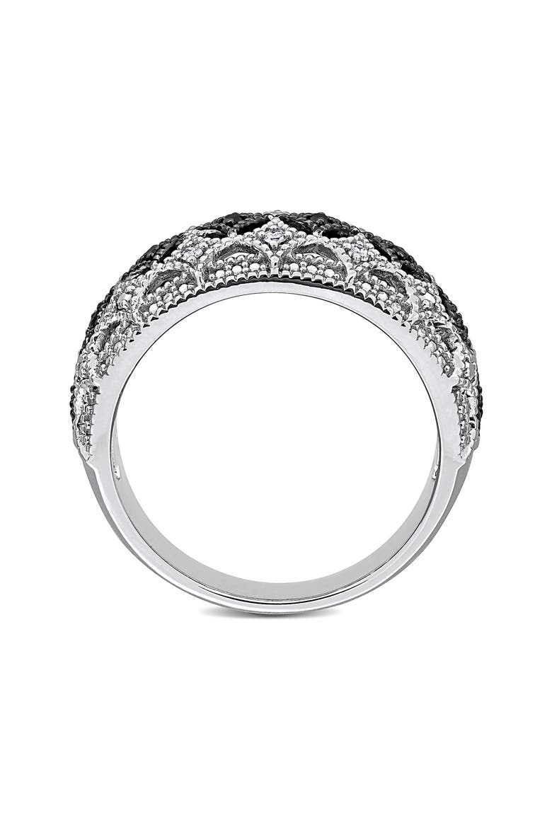 Black & White Diamond Ring - 0.09ctw, Alternate, color, BLACK