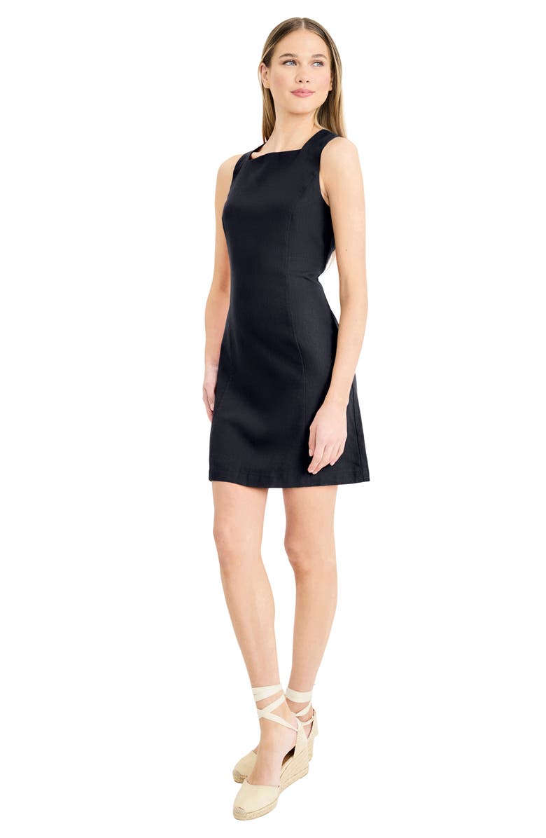 Donna Morgan Square Neck Sleeveless Minidress, Alternate, color, Black