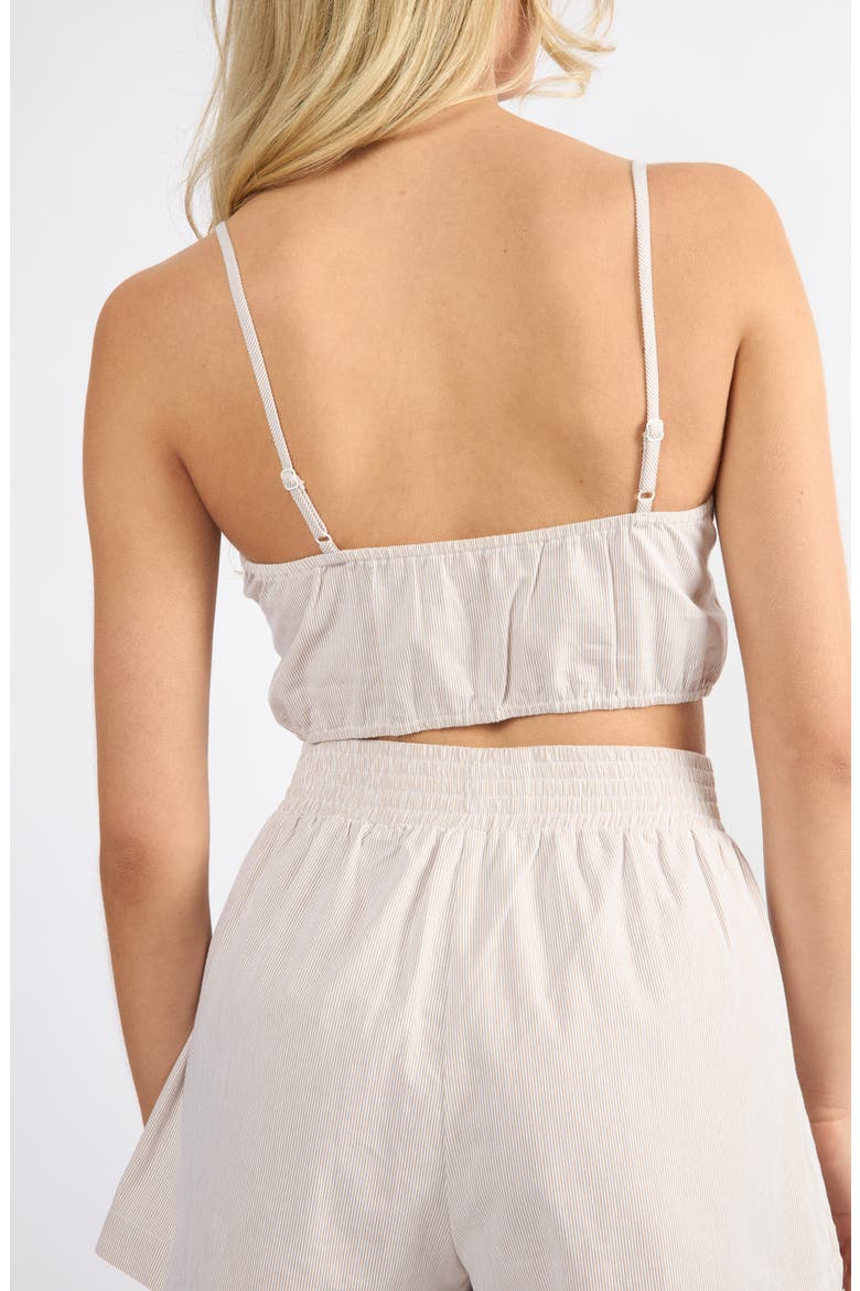 Everyday Stripe Cotton Mini Top, Alternate, color, TAN STRIPE