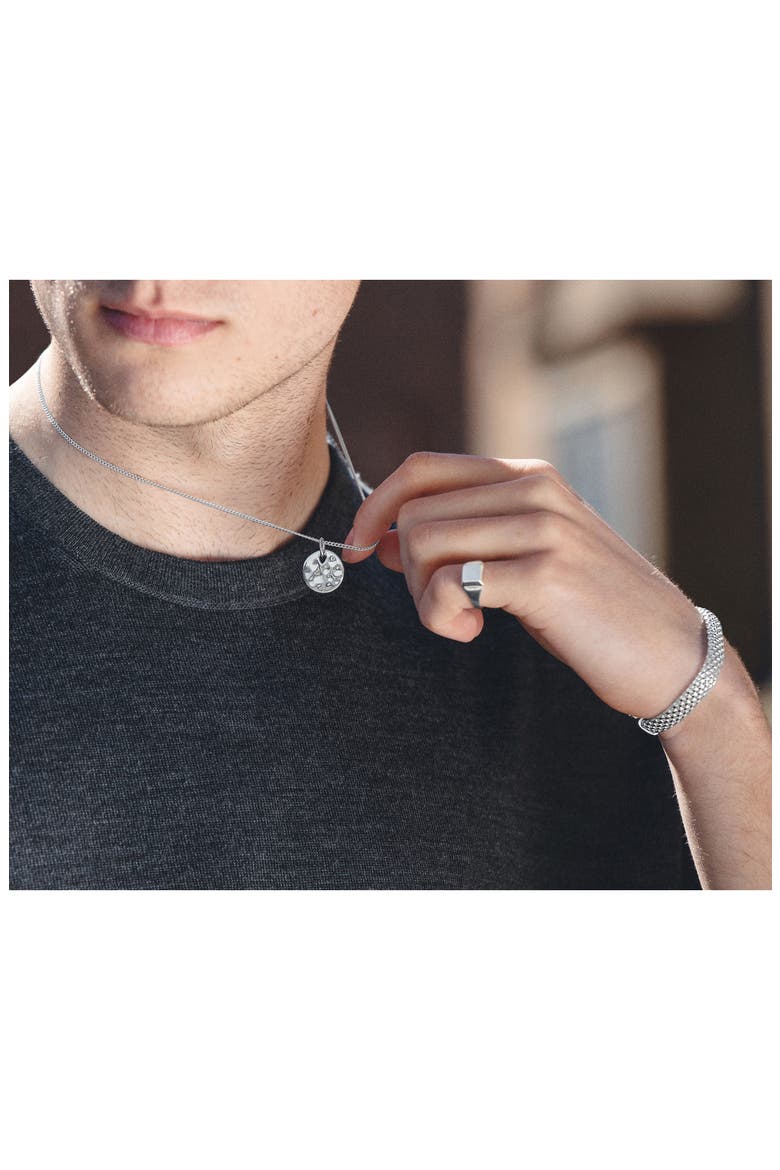 Hammered Pendant Charm, Alternate, color, SILVER