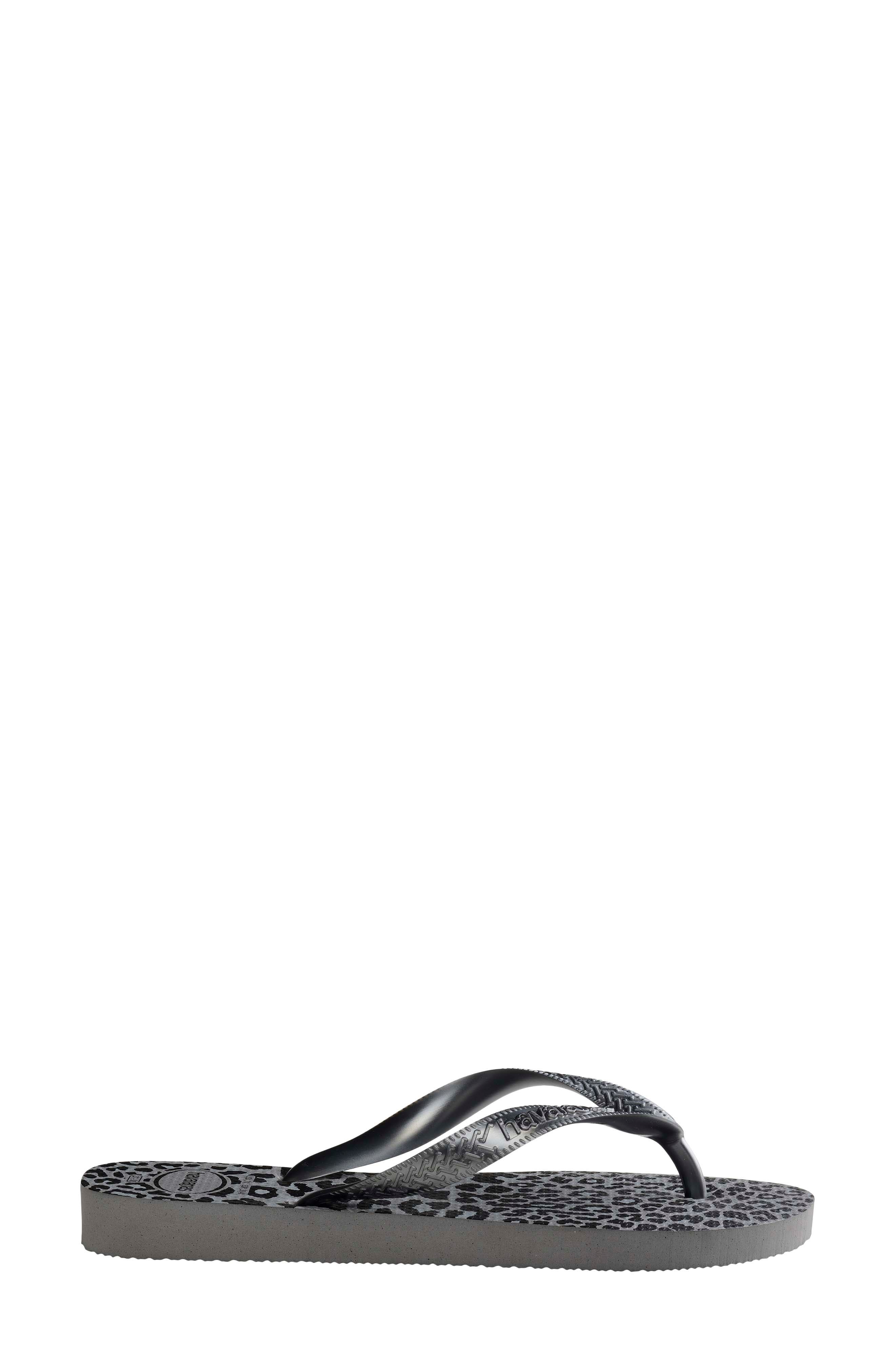 Top Animals Flip Flop, Alternate, color, GREY STEEL/METALLIC GRAPHITE