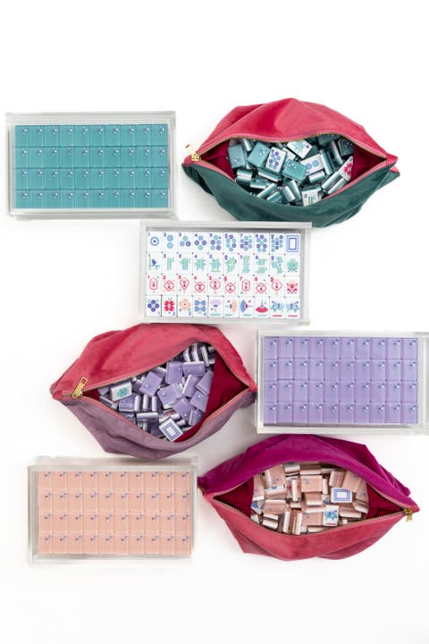 Mahjong Tiles w/ Lucite Display Box