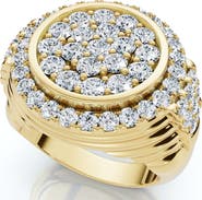 Bliss Diamond 3ct Diamond Ring Mens Round Flashy Polished Wedding Band In Or Gold
