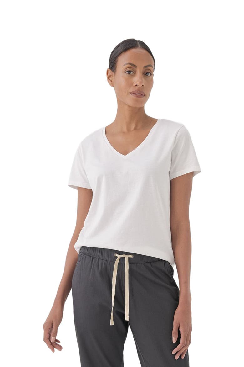 Organic Cotton Softspun V-Neck Tee, Main, color, White