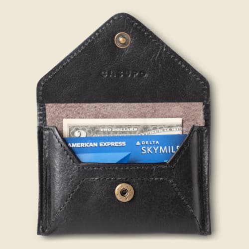 Casupo Mini Envelope Wallet With Rfid Protection In Black