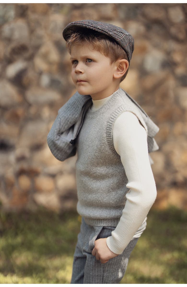 The Umbrella Academy Mix Knit Ribbed Neckband Armhole Vest, Alternate, color, Grey Mix