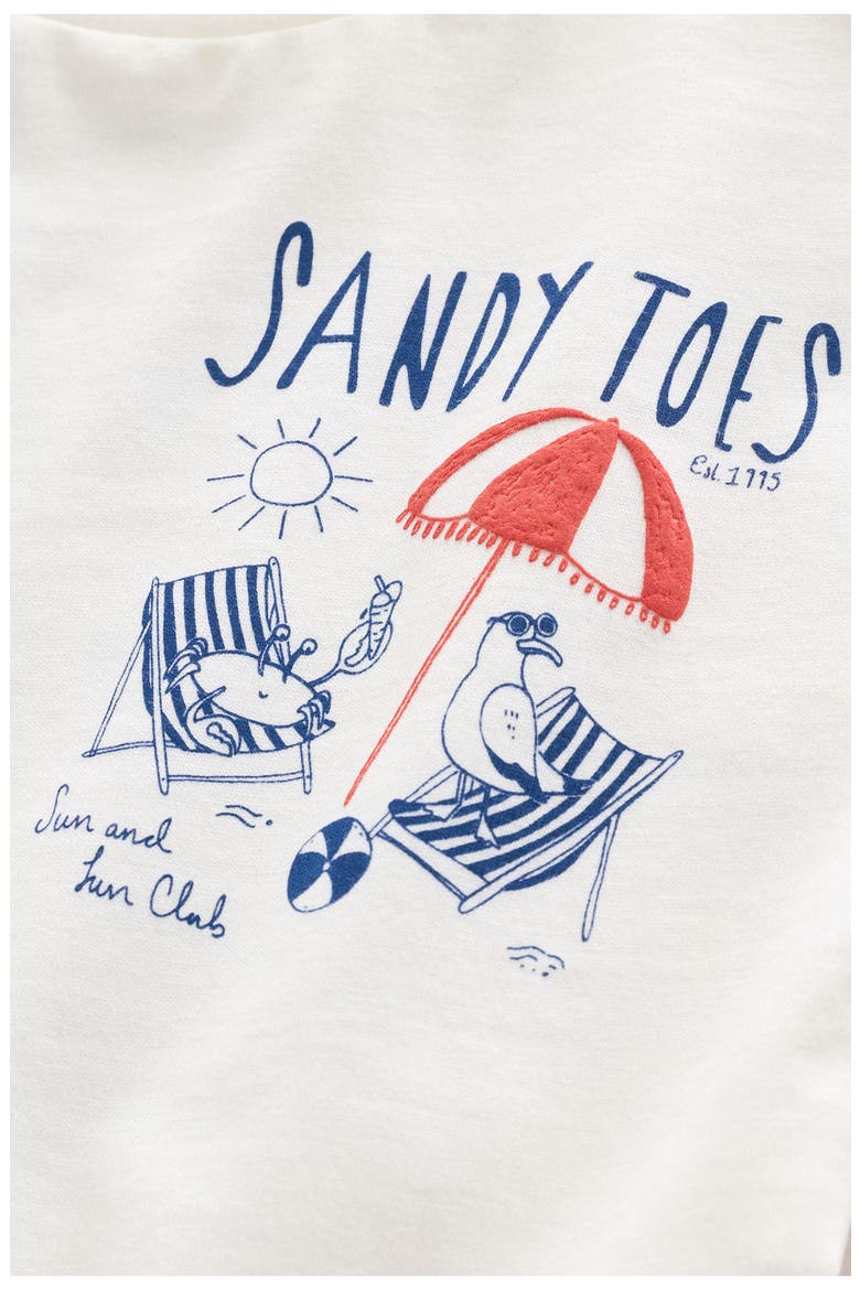 Kids' Sandy Toes Graphic T-Shirt, Alternate, color, WHITE