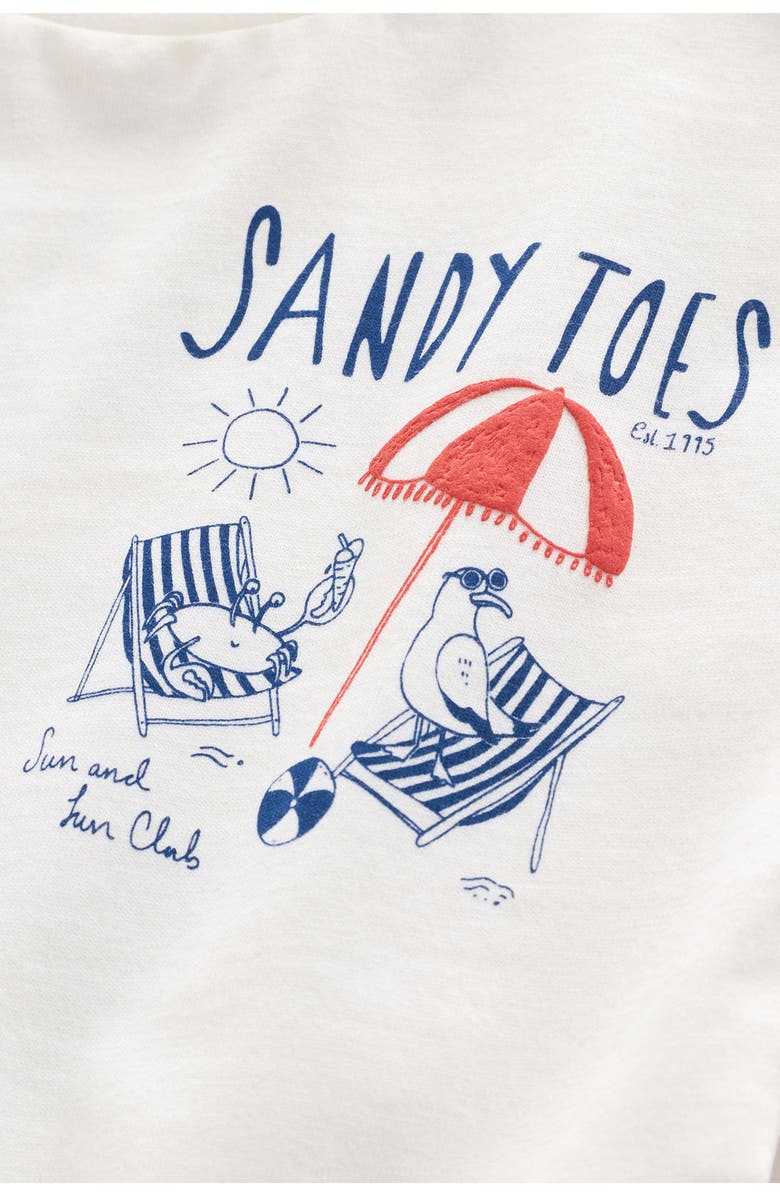 NEXT Kids' Sandy Toes Graphic T-Shirt, Alternate, color, White