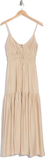 Smocked Sleeveless Maxi Dress