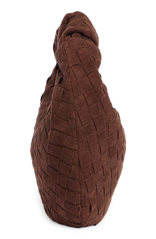 Urban Expressions Handbags Woven Faux Suede Clutch In Brown