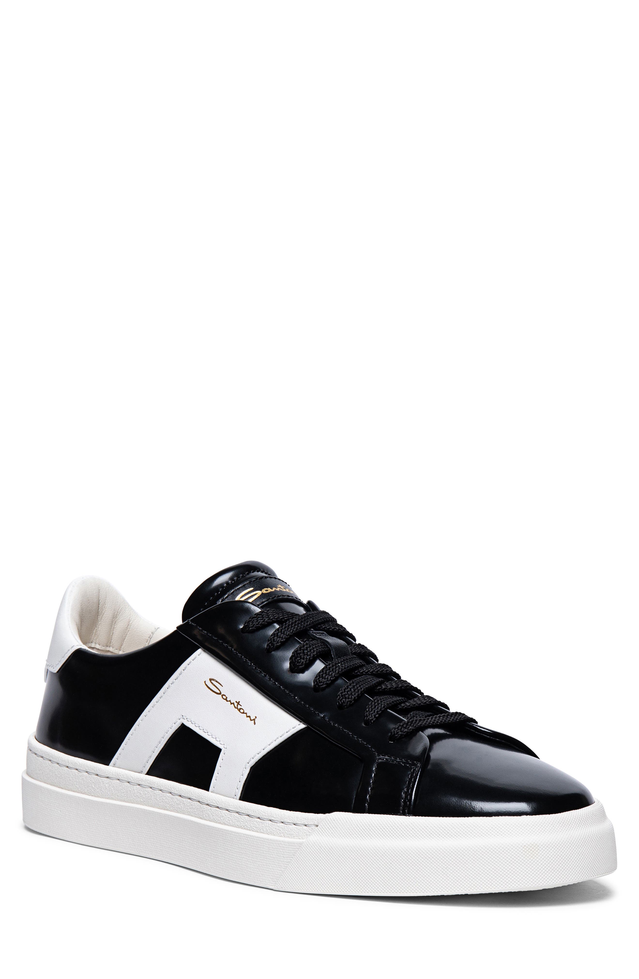 Santoni Double Buckle Inspired Sneaker, Main, color, 
