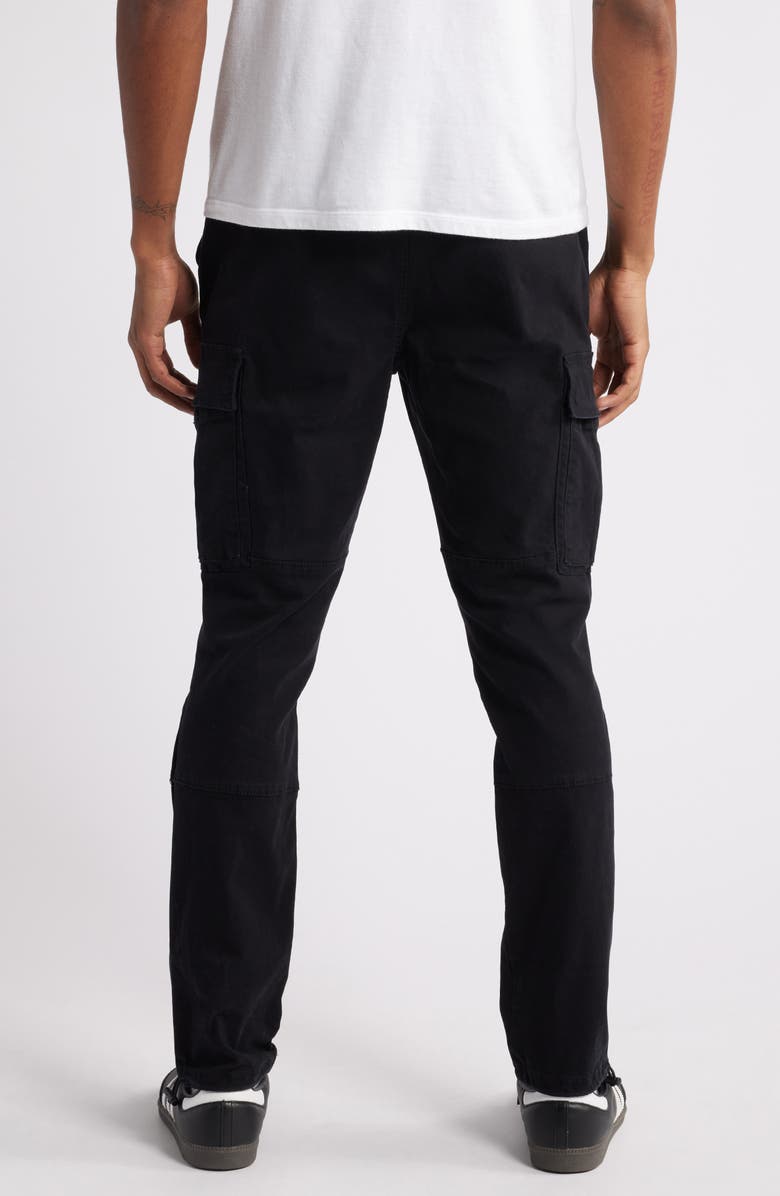 PacSun Aden Slim Cotton Cargo Pants, Alternate, color, Black