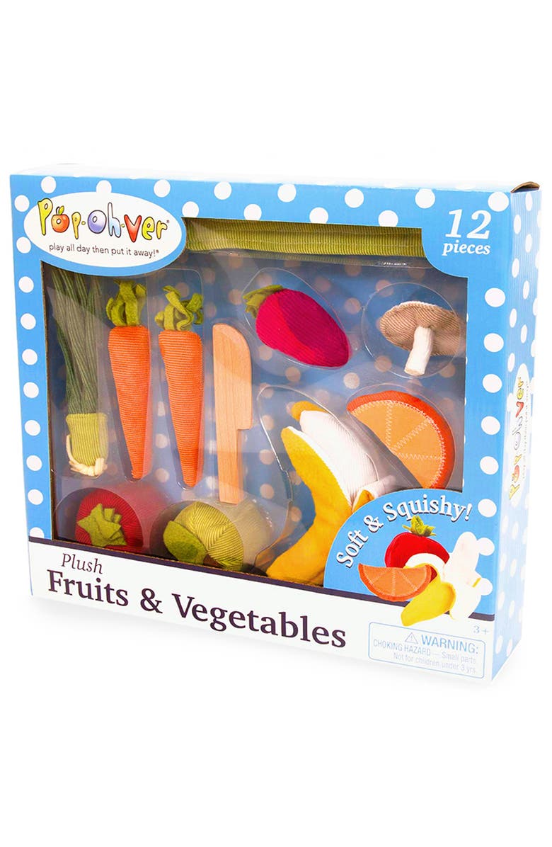 Salus Brands PopOhVer Pretend Play Plush Food Play Set, Main, color, Multicolored