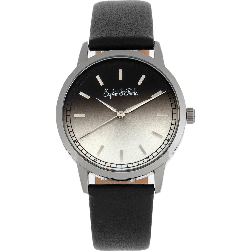 Sophie And Freda San Diego Leather-band Watch In Black
