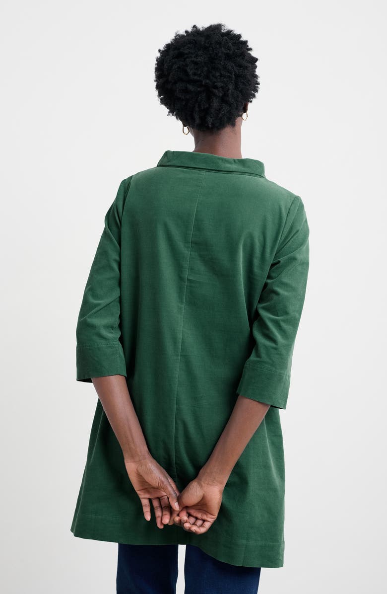 Seasalt Cornwall Sail by the Stars Organic Cotton Corduroy Tunic, Alternate, color, Dark Forage