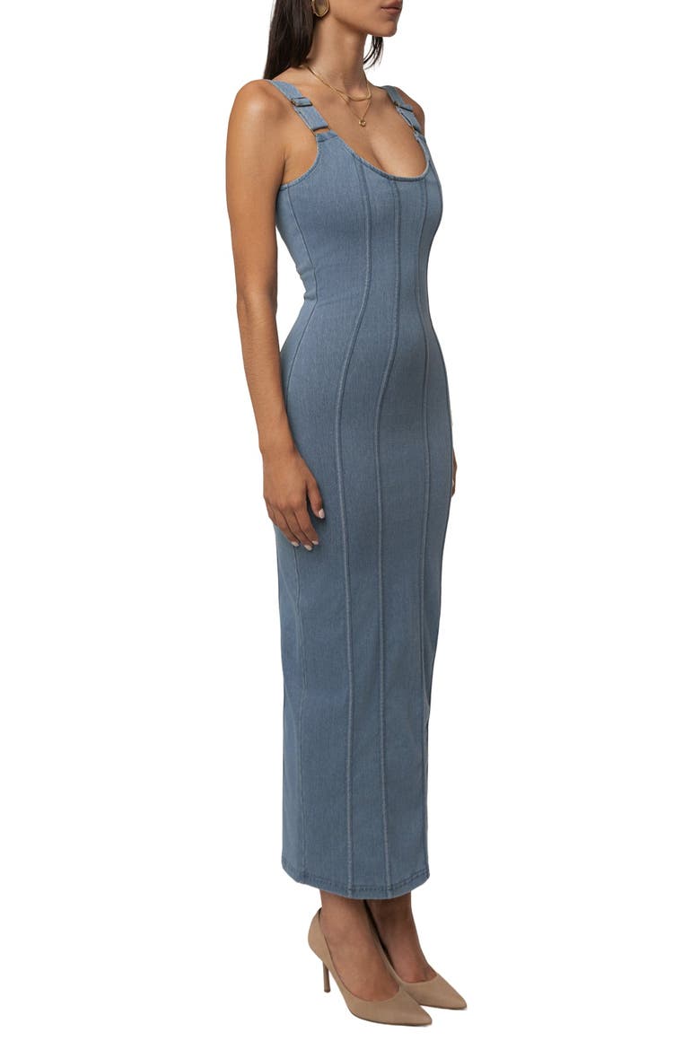 Soho Denim Maxi Dress, Alternate, color, Medium Wash