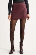 Open Edit Velvet Miniskirt