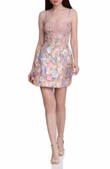 Floral Appliqué Minidress