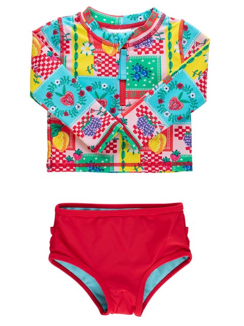 UPF50 Long Sleeve Zipper Rash Guard 2-Piece (Baby)