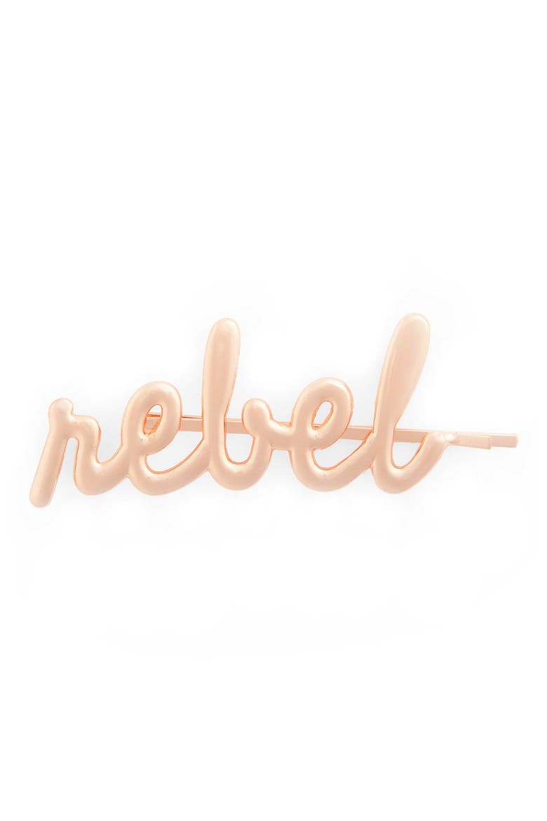 'It Girl' Bobby Pin, Main, color, ROSE GOLD/ REBEL