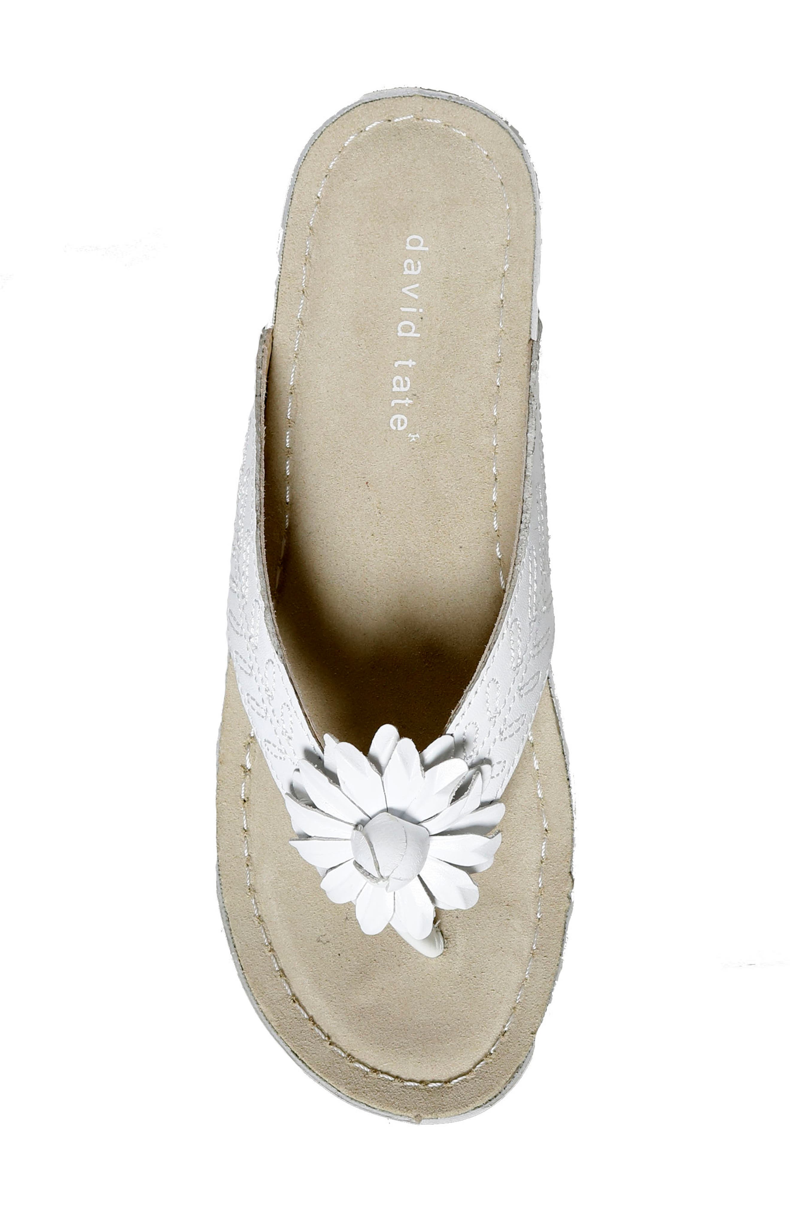 Goldie Wedge Flip Flop, Alternate, color, WHITE