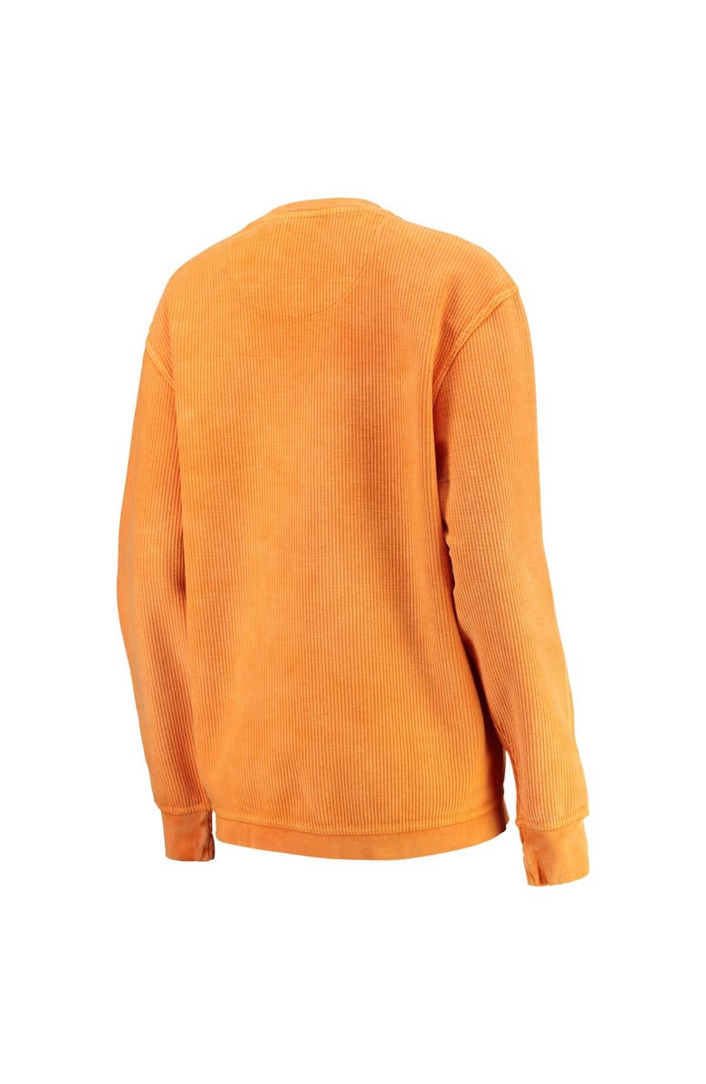PRESSBOX Women's Pressbox Tennessee Orange Tennessee Volunteers Comfy Cord Vintage Wash Basic Arch Pullover Sweatshirt, Alternate, color, Tennessee Orange