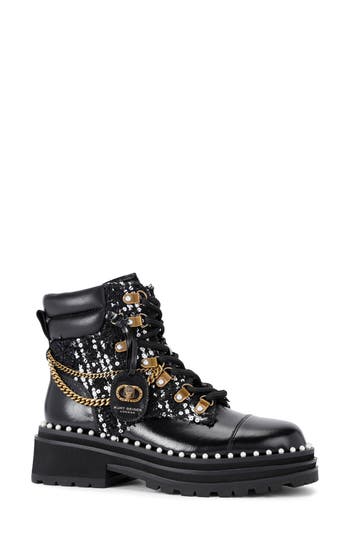 Kurt Geiger London Studded Lug Sole Bootie In Charcoal