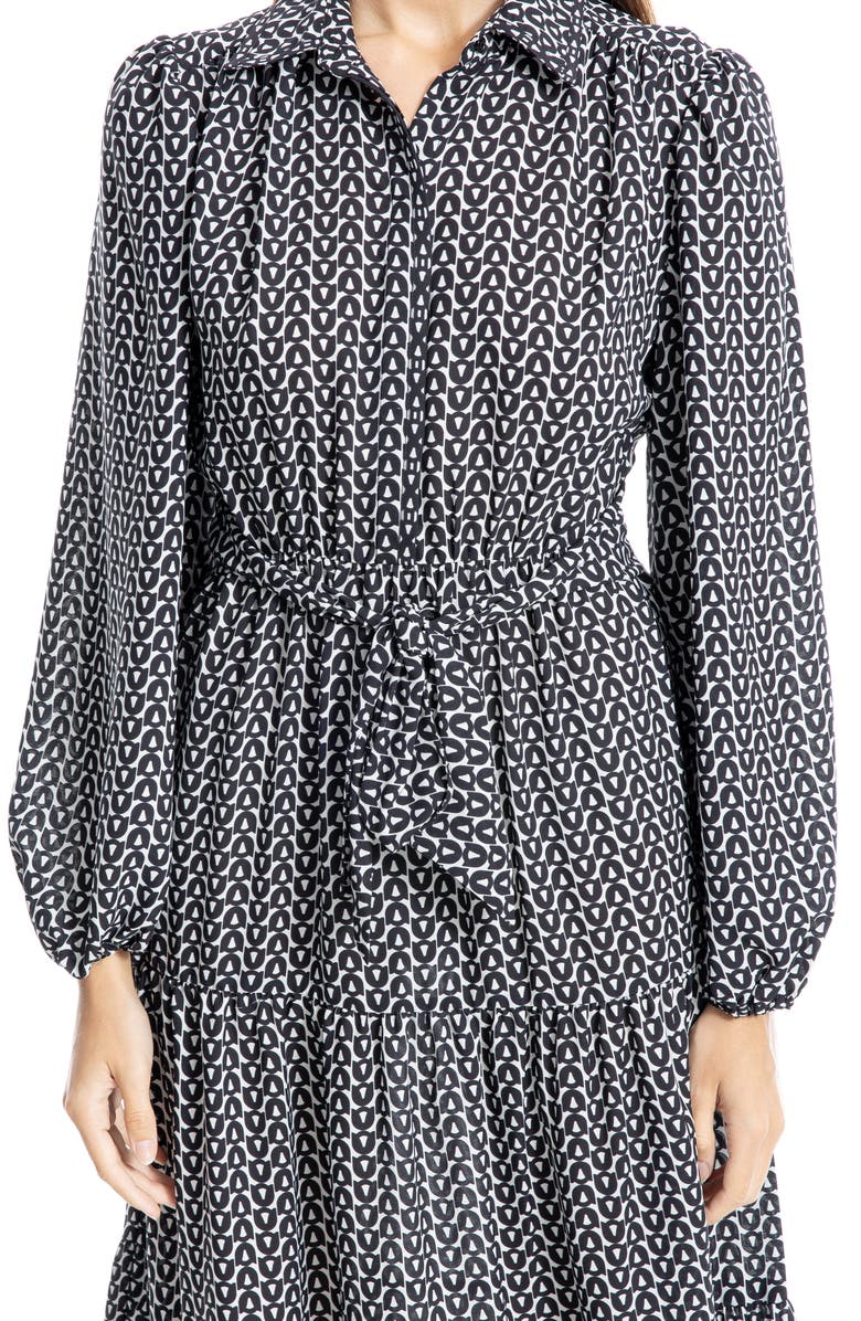 MAX STUDIO Long Sleeve Tiered Shirtdress, Alternate, color,