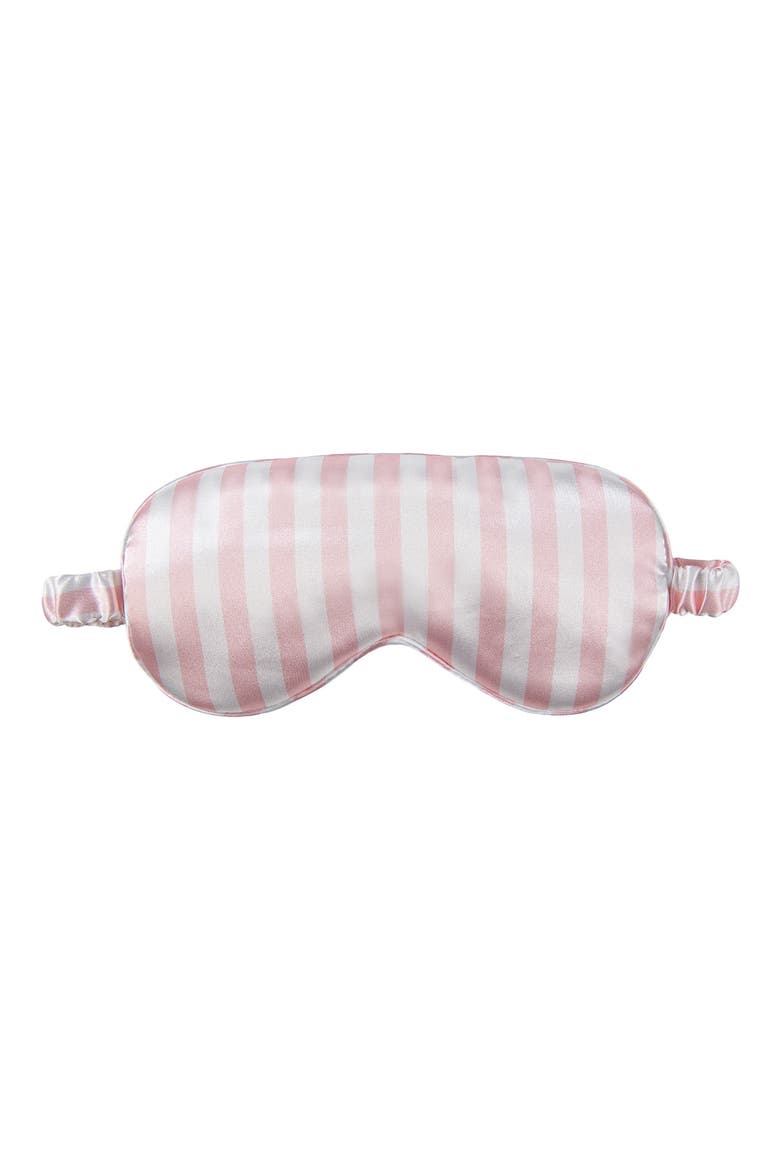 Satin Pillowcase, Scrunchi & Mask Set, Alternate, color, PINK STRIPE