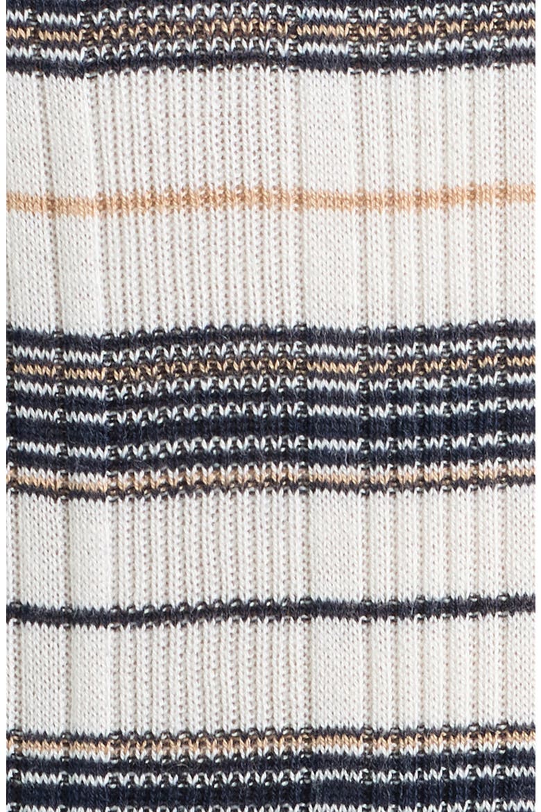 Teresa Stripe Silk Blend Polo, Alternate, color, IVORY MULTI