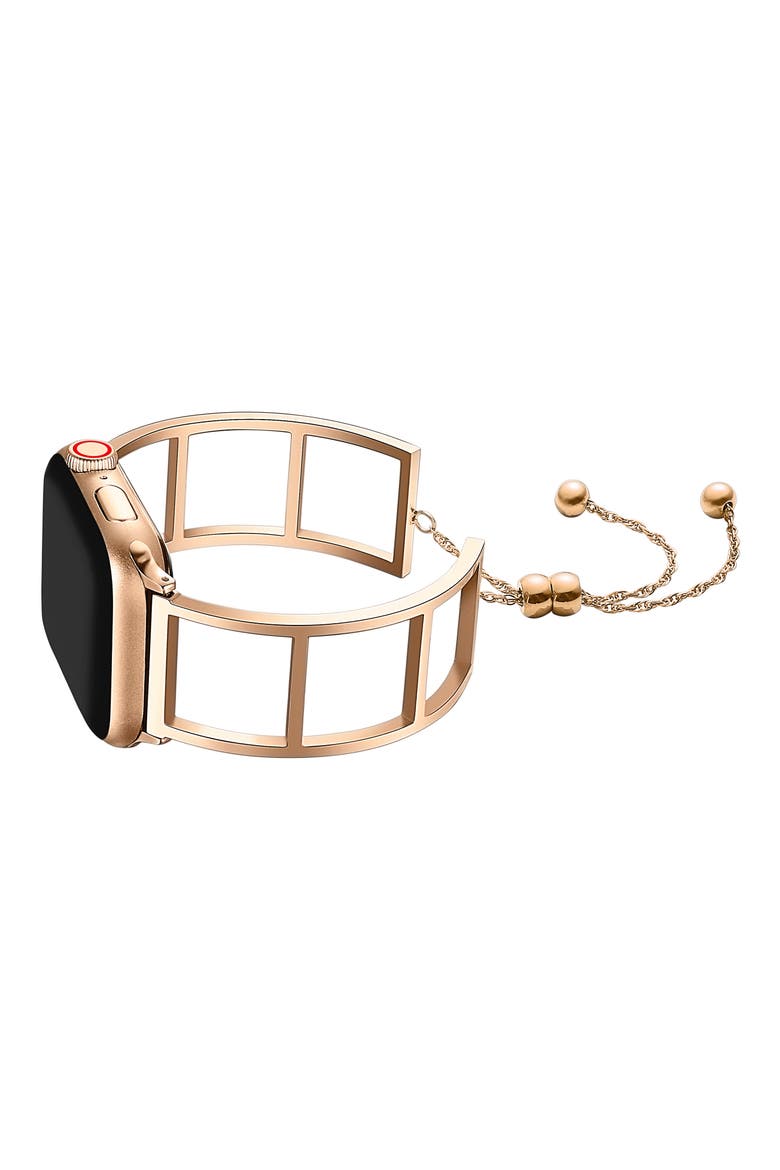Cutout 22mm Apple Watch® Bracelet Watchband, Alternate, color, ROSE GOLD