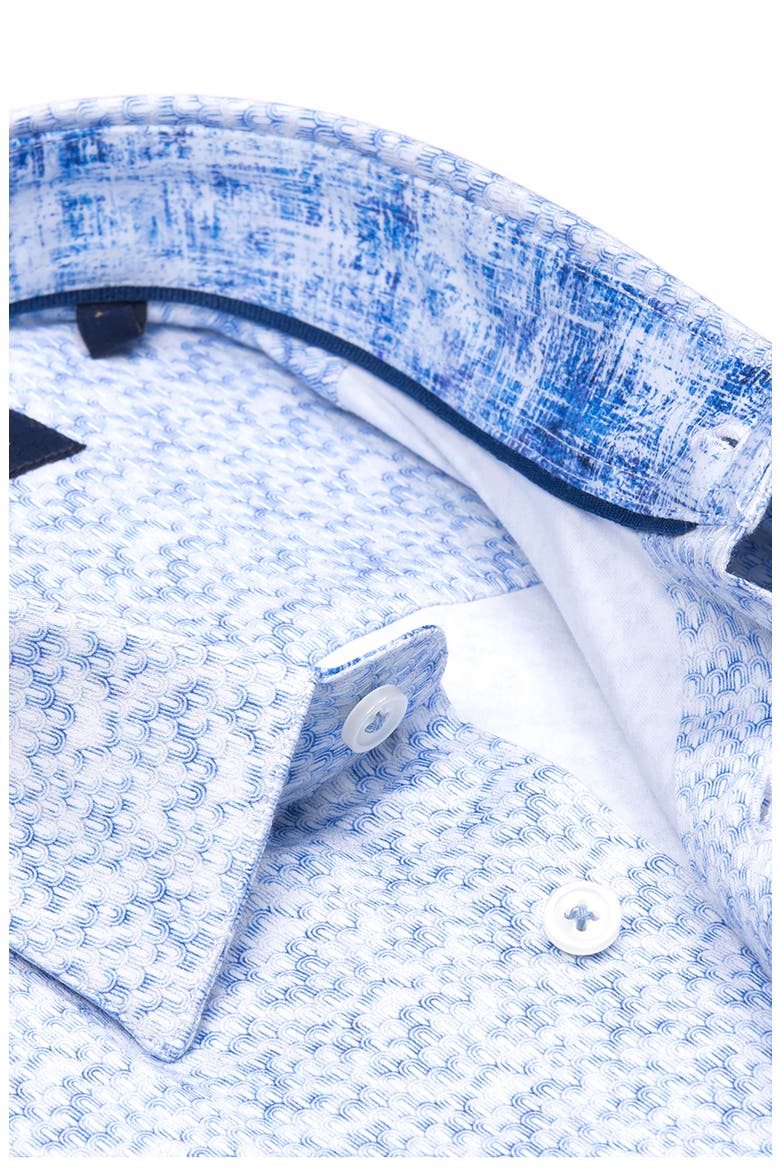 Sky Mirage Stretch Supima Cotton Button-Up Shirt, Alternate, color, LAKE