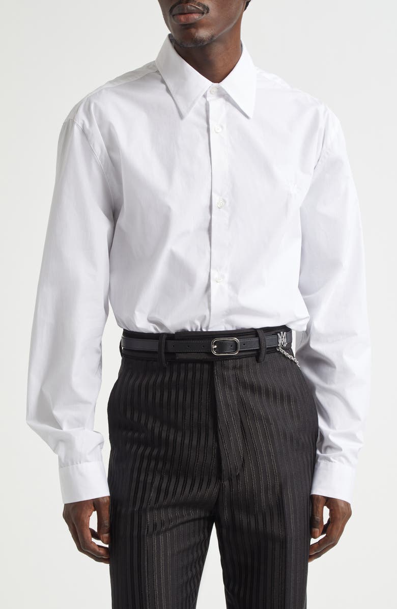 AMIRI Poplin Dress Shirt, Main, color, White