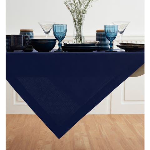 Linen Table Throw 52 x 52 Inch - Fete