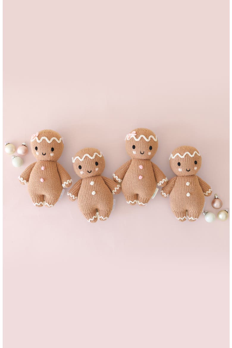 Baby Gingerbread Stuffed Animal, Alternate, color, BROWN